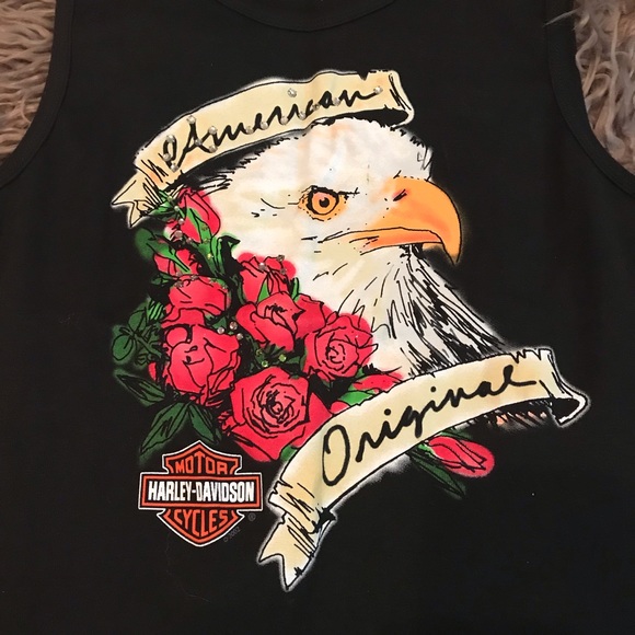 Harley-Davidson tank top with laced up sides - Picture 2 of 6